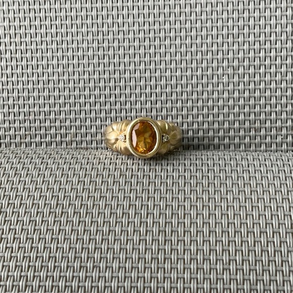 Jewelry - 14k gold and Citrine with Diamonds accents ring